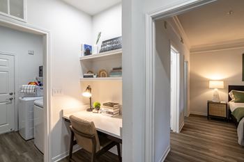 Desk and bedroom view